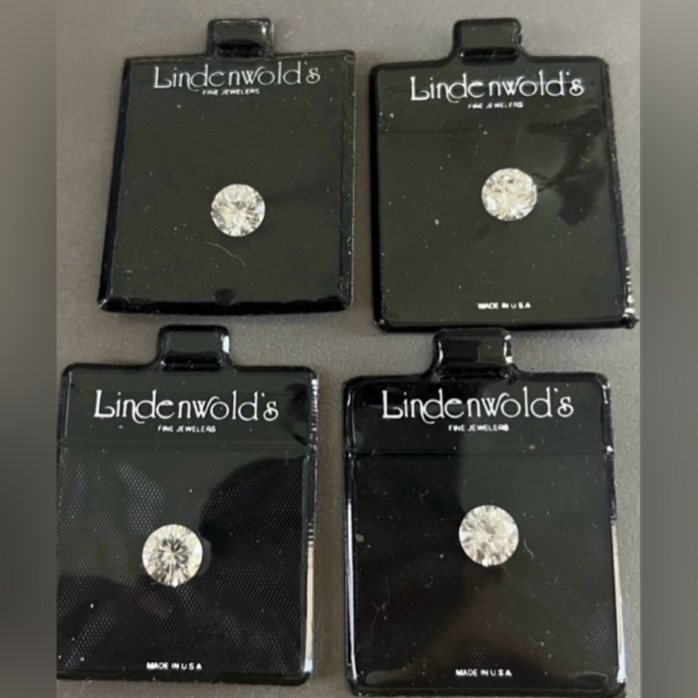 (4) New Lindenwold’s Fine Jewelry 1 carat loose Cubic Zirconia gemstones